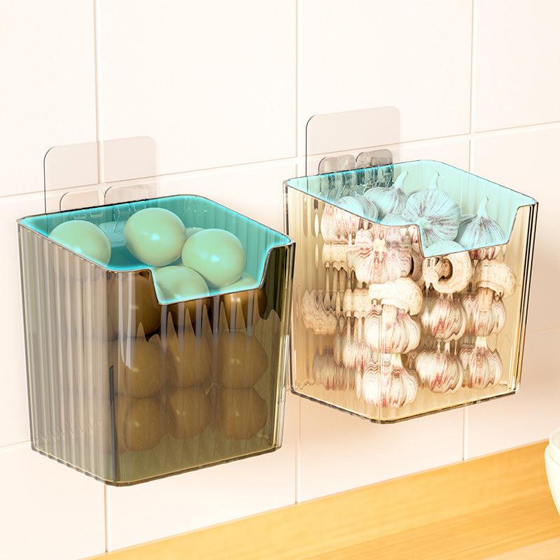Wall Mounted Onion Ginger & Garlic Storage Rack
