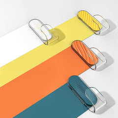4pcs Punch Hooks Load-bearing Striped Hooks with Strong Adhesive