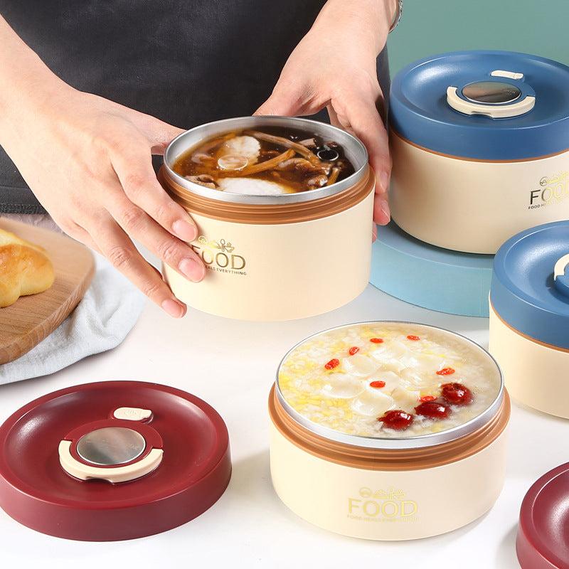 Stainless Steel Lunch Box w/ Lid - Freshkeeping Container for School