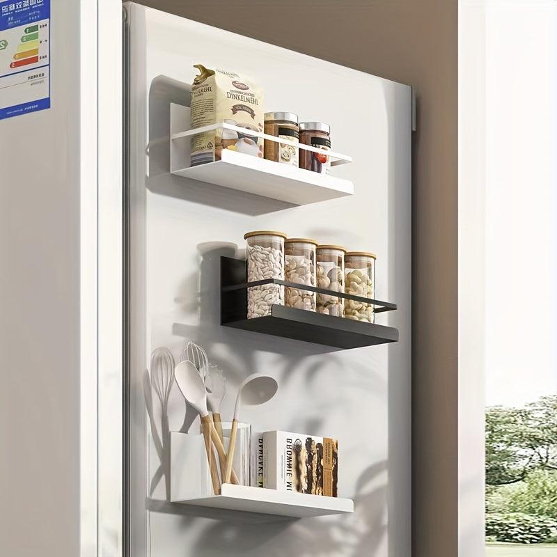 2pcs Magnetic Spice Rack for Refrigerator Organizing Oils Salt Pepper