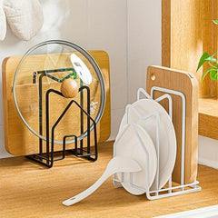 Metal Cutting Board Rack for Kitchen Countertops and Cupboards