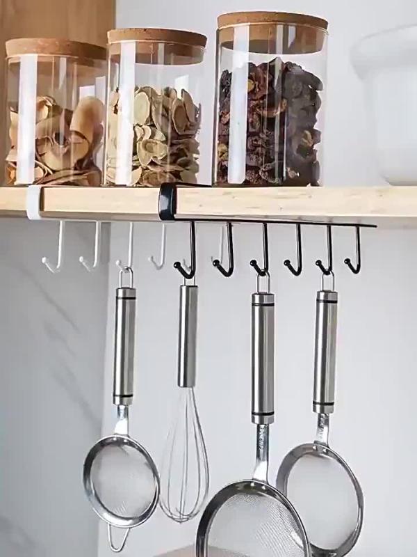 Functional Wrought Iron Cabinet Rack for Home Storage