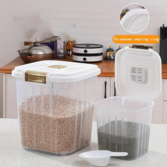 Large Capacity Insect Proof Rice Bucket - Multipurpose Plastic Grain Storage