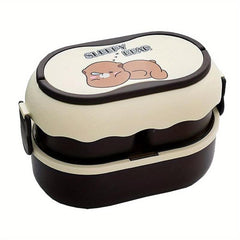 Cartoon Lunch Box Leakproof Insulated Cooler 1600ml