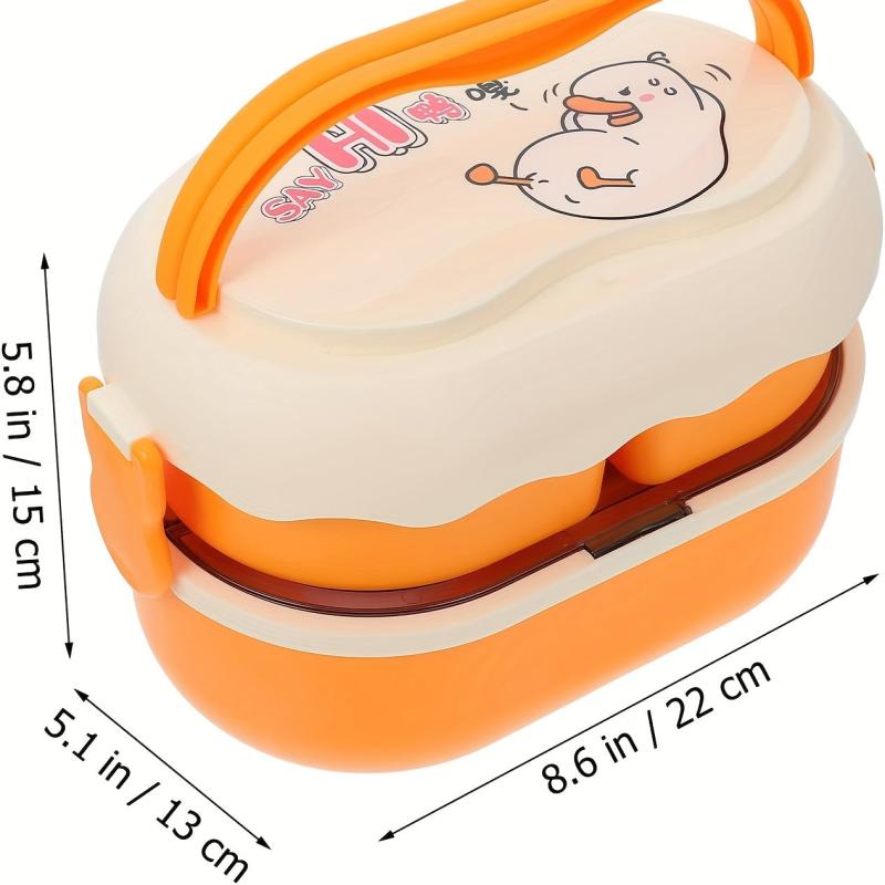 Cartoon Lunch Box Leakproof Insulated Cooler 1600ml
