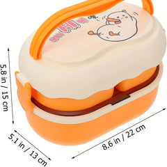Cartoon Lunch Box Leakproof Insulated Cooler 1600ml