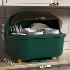 Tableware Storage Box With Cover Large Capacity Household Dustproof