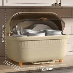 Tableware Storage Box With Cover Large Capacity Household Dustproof