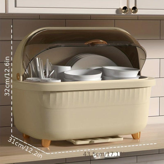 Tableware Storage Box With Cover Large Capacity Household Dustproof
