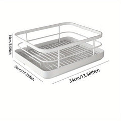 Kitchen Foldable Dish Drain Rack Cast Iron Basket Draining Basket Holder