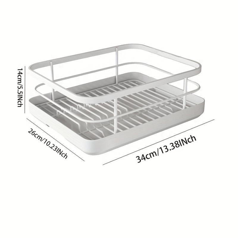 Kitchen Foldable Dish Drain Rack Cast Iron Basket Draining Basket Holder