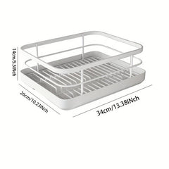 Kitchen Foldable Dish Drain Rack Cast Iron Basket Draining Basket Holder