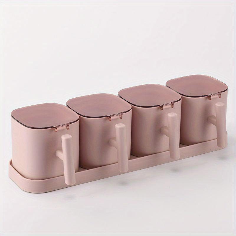 Kitchen Seasoning Box Set Salt Shaker Spice Jar Storage Shelf