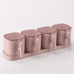Kitchen Seasoning Box Set Salt Shaker Spice Jar Storage Shelf