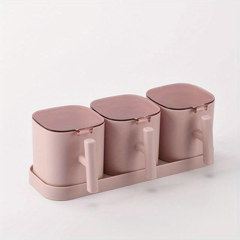 Kitchen Seasoning Box Set Salt Shaker Spice Jar Storage Shelf