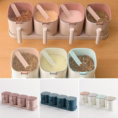 Kitchen Seasoning Box Set Salt Shaker Spice Jar Storage Shelf