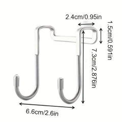 2pcs Stainless Steel Door Hooks for Kitchen and Office