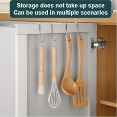 2pcs Stainless Steel Door Hooks for Kitchen and Office