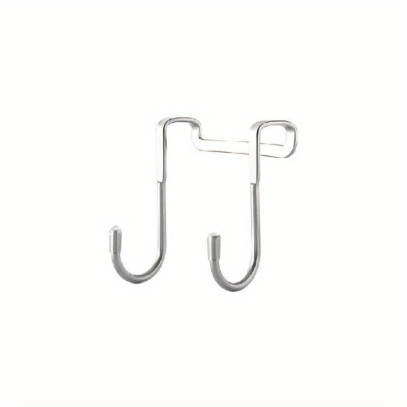 2pcs Stainless Steel Door Hooks for Kitchen and Office