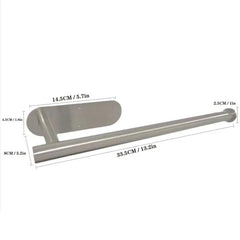 Metal Roll Kitchen Storage Rack Wall mounted Single Hand Operable