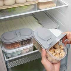 2 Grid Food Storage Containers Clear Airtight Jars