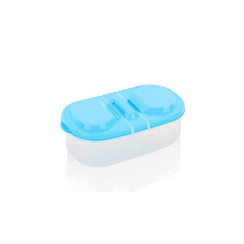 2 Grid Food Storage Containers Clear Airtight Jars