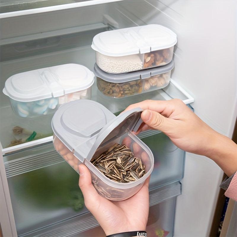 2 Grid Food Storage Containers Clear Airtight Jars