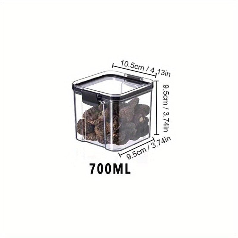 1Pc Food Storage Containers With Lids Candy Jars Transparent Fresh keeping Box