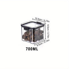 1Pc Food Storage Containers With Lids Candy Jars Transparent Fresh keeping Box