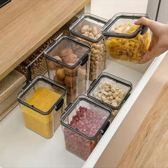 1Pc Food Storage Containers With Lids Candy Jars Transparent Fresh keeping Box