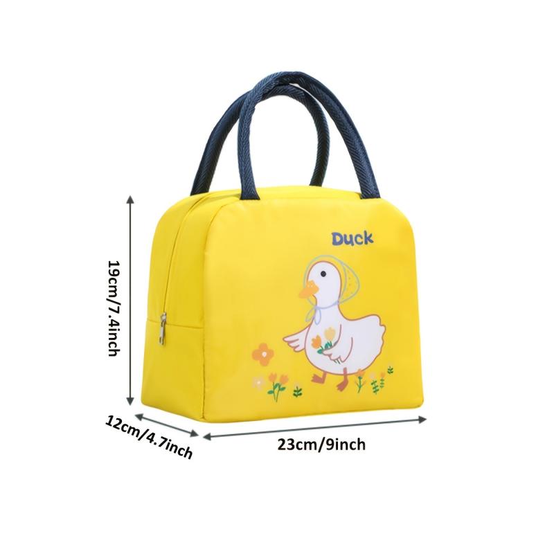 1pc Cartoon Insulated Lunch Bag Thickened Aluminum Foil Tote