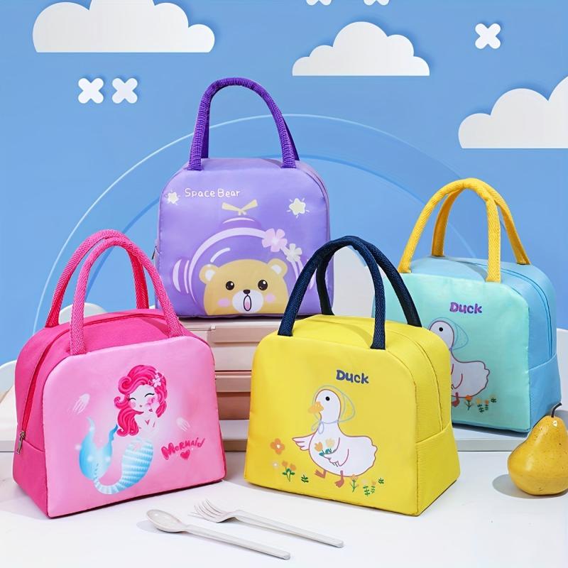 1pc Cartoon Insulated Lunch Bag Thickened Aluminum Foil Tote