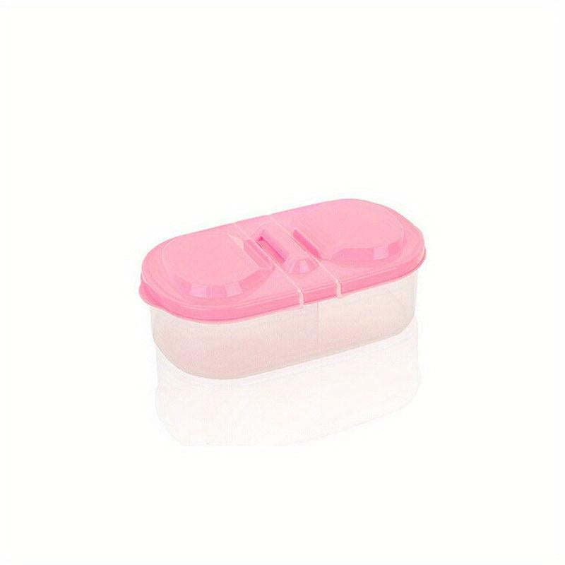 Double Grid Covered Food Jar Sealed Tank Kitchen Storage Box