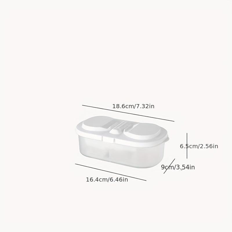 Double Grid Covered Food Jar Sealed Tank Kitchen Storage Box