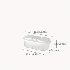 Double Grid Covered Food Jar Sealed Tank Kitchen Storage Box