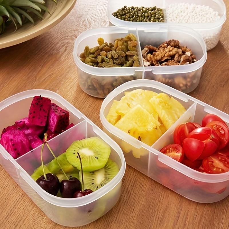 Double Grid Covered Food Jar Sealed Tank Kitchen Storage Box