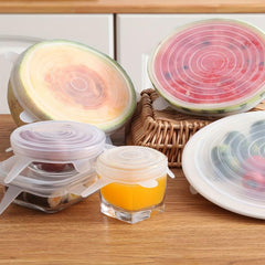 Silicone Stretch Lids Food Bowl Covers Reusable Fresh keeping Co