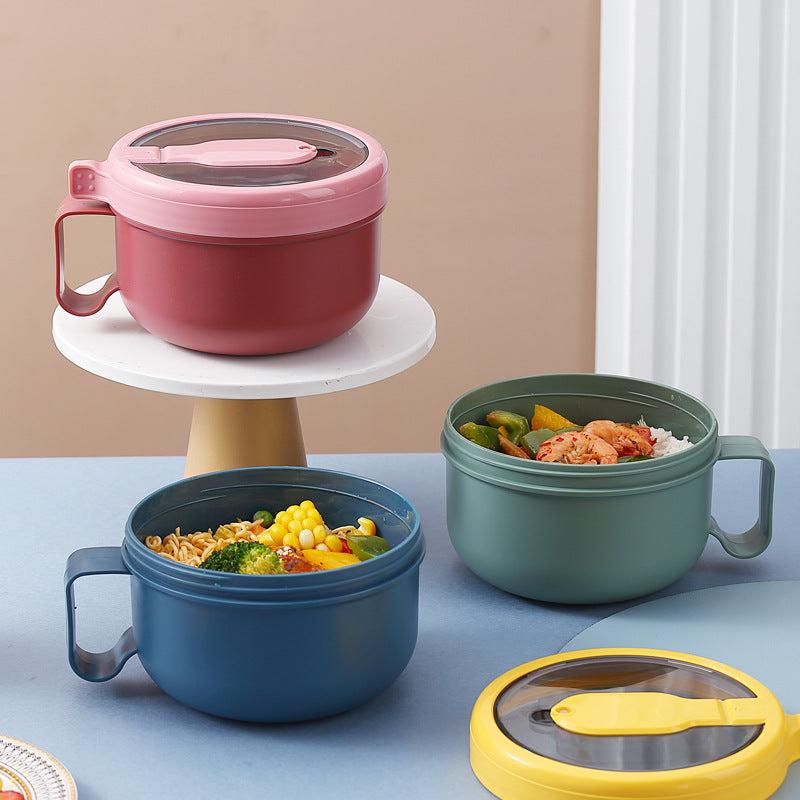 850Ml Instant Noodle Bowl With Strainer & Lid