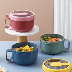 850Ml Instant Noodle Bowl With Strainer & Lid