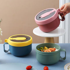 850Ml Instant Noodle Bowl With Strainer & Lid