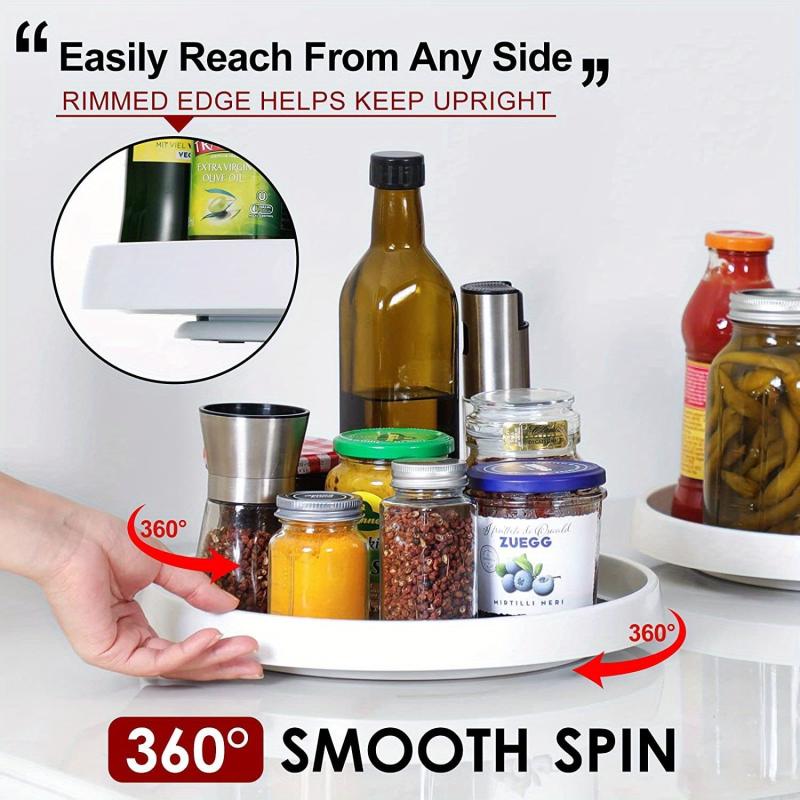 Non Skid Lazy Susan Organizer Rotating Storage Box