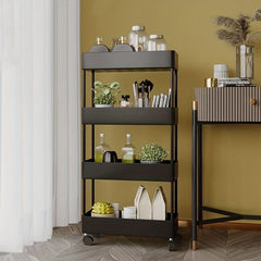 1pc Kitchen Rack with Wheel Household Floor Storage Rack Kitchen Cart