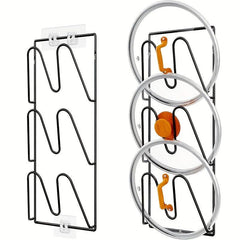 Pot Lid Organizer Kitchen Storage Rack No Drilling Wall Door Mounted