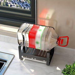 Wall Mounted Sink Caddy & Towel Rack for Kitchen Storage