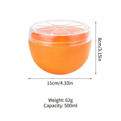 Orange Plastic Fresh Keeping Box 500ml Food Saver Storage Container