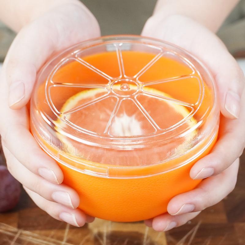 Orange Plastic Fresh Keeping Box 500ml Food Saver Storage Container