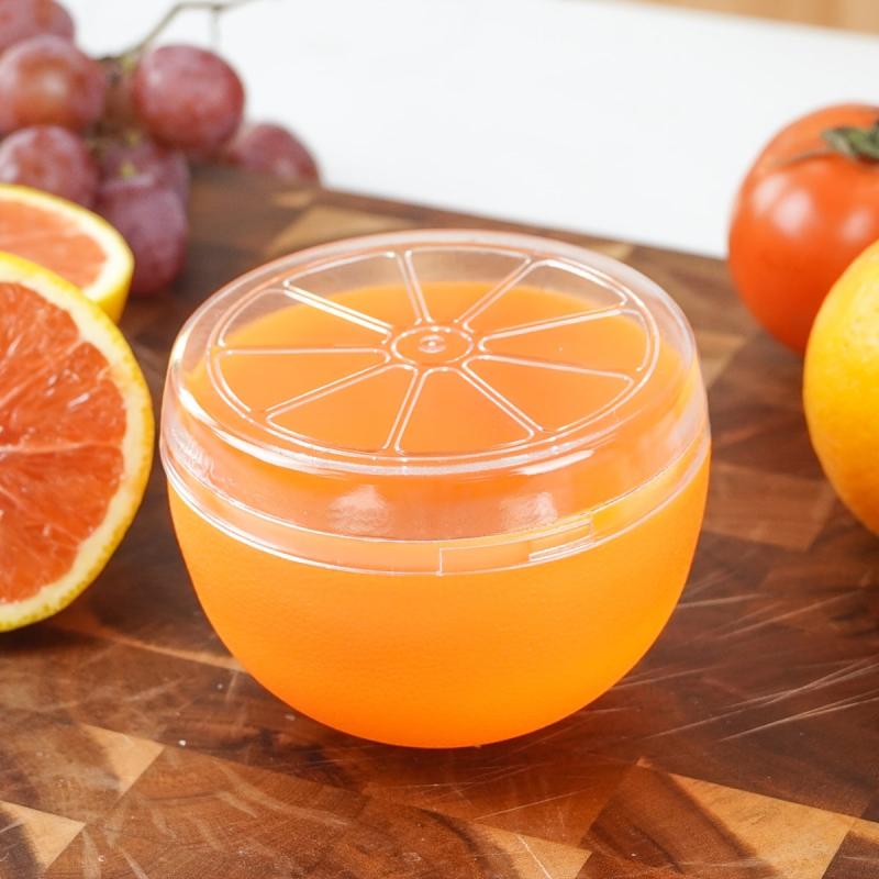 Orange Plastic Fresh Keeping Box 500ml Food Saver Storage Container