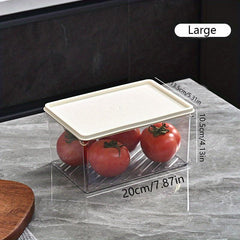 1pc Refrigerator Storage Box Fresh Keeping Box for Fruit Vegetable Eggs