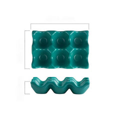 6-grid Ceramic Egg Holder Shockproof Food Storage Box