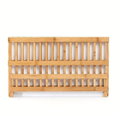 Bamboo Folding Dish Rack, 20 Grids, Kitchen & Restaurant Storage